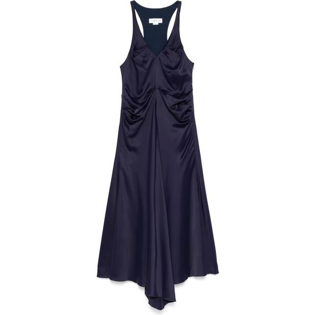 Victoria Beckham - pleated maxi dress - women - Acetate/Polyester - 12 - Blue