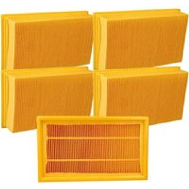 Vhbw - 5x Flat-Fold Filter compatible with Bosch gas 35 l sfc+, gas 35 l afc Vacuum Cleaner, Wet/Dry Vacuum Cleaner - Pleated Filter Element
