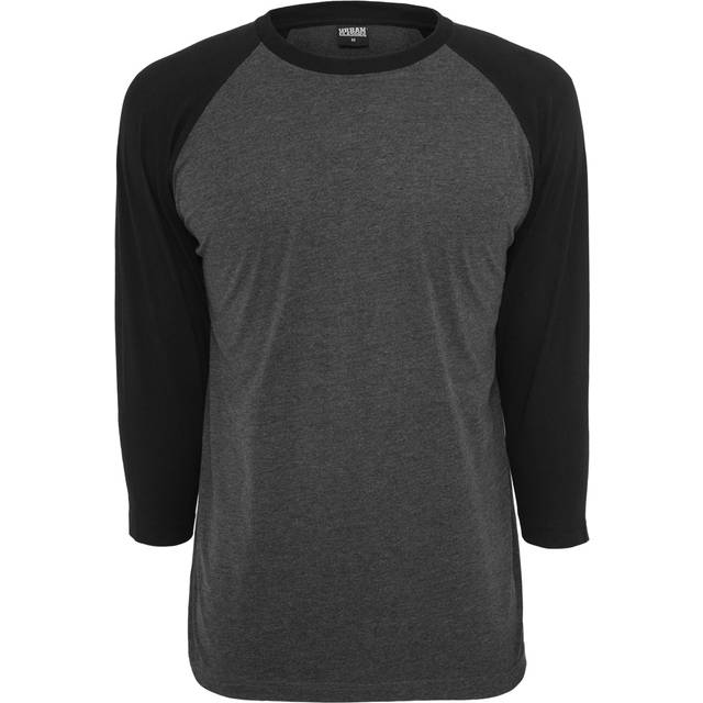 Urban Classics Contrast 3/4 Sleeve Raglan Tee Long-sleeve Shirt charcoal black - 5XL