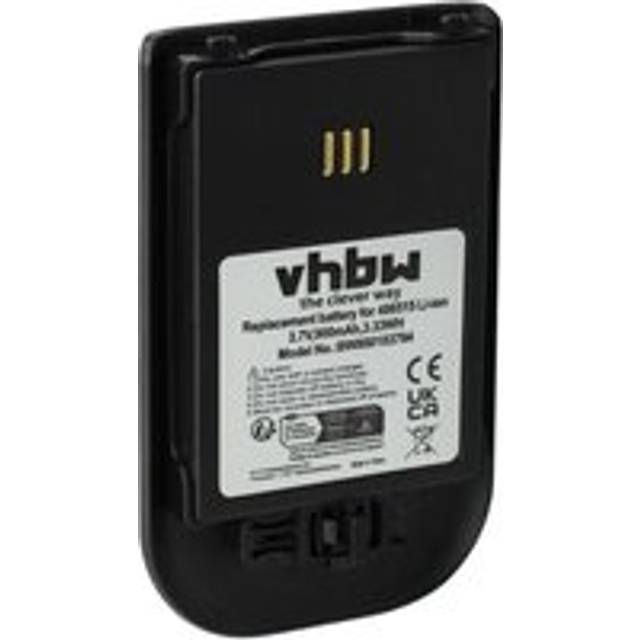 Vhbw - 1x Battery compatible with Mitel DT692, DT690 Wireless Landline Phone (900 mAh, 3.7 v, Li-Ion) black