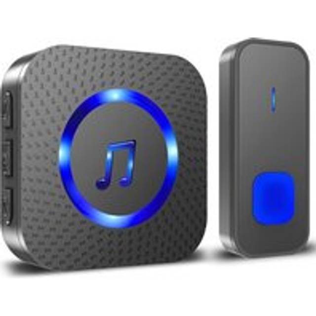 Memkey - Wireless Doorbell, 400m Long Door Chime, IP55 Waterproof Electronic Chime Chime Kit with Plug-in Receivers for Home, 55 Melodies at 5 Volume