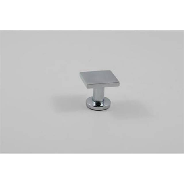 Square Cabinet Knob, Polished Chrome