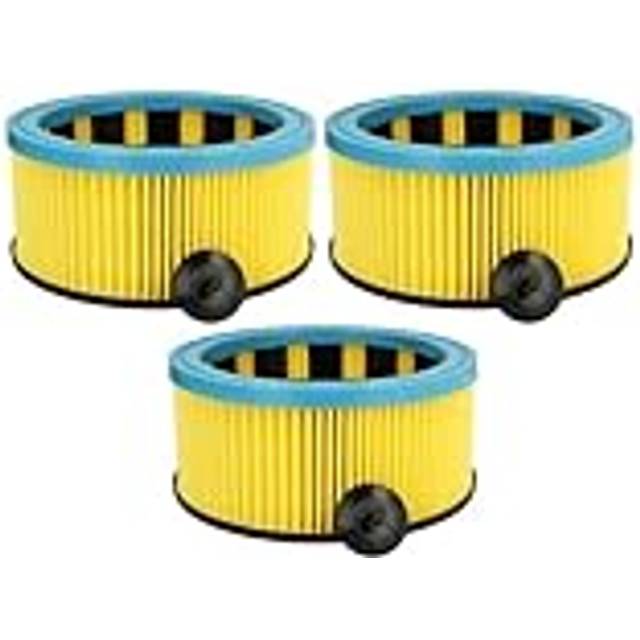 3x Replacement Filter compatible with Starmix FPP3600 / fpp 3600, gs 1022 hz Plus, gs 1020 hk, gs 1030 p Vacuum Cleaner - Cartridge Filter - Vhbw