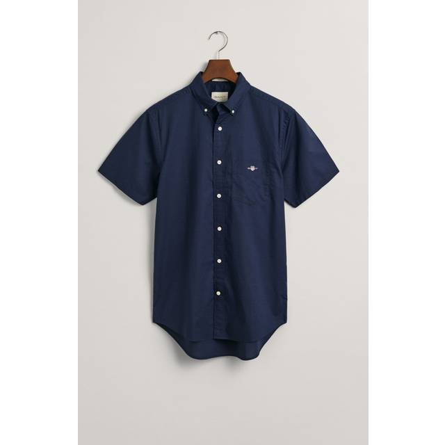 GANT Reg Classic Poplin Ss Shirt |Marinblå |S