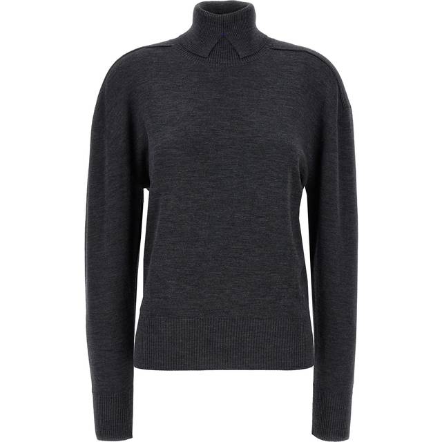 Burberry Women's Dark Wool Sweater in Grey | Size Medium | 8095113 Color A1391 (M)