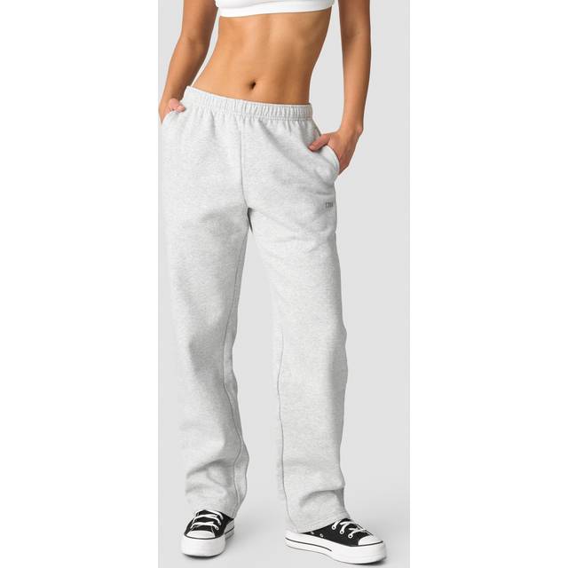 Everyday Straight W mjukisbyxor, Light Grey Melange, Dam, XS