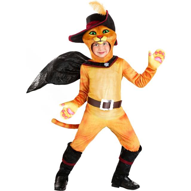 Shrek Puss in Boots Boy&#39;s Toddler Costume | Shrek Costumes - Black&#47;Orange (2T)