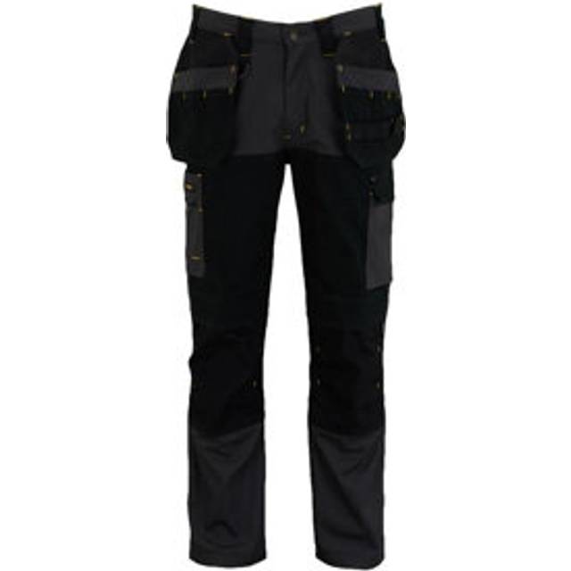 Stanley Dixon Slim Fit Trousers Grey/Black Waist Size 34" - grey/black