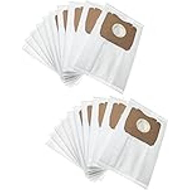 Vhbw - 20x Vacuum Cleaner Bag compatible with aeg Colore - Vampyrino Vacuum Cleaner - Microfleece, small, 23.9 cm x 15 cm, White