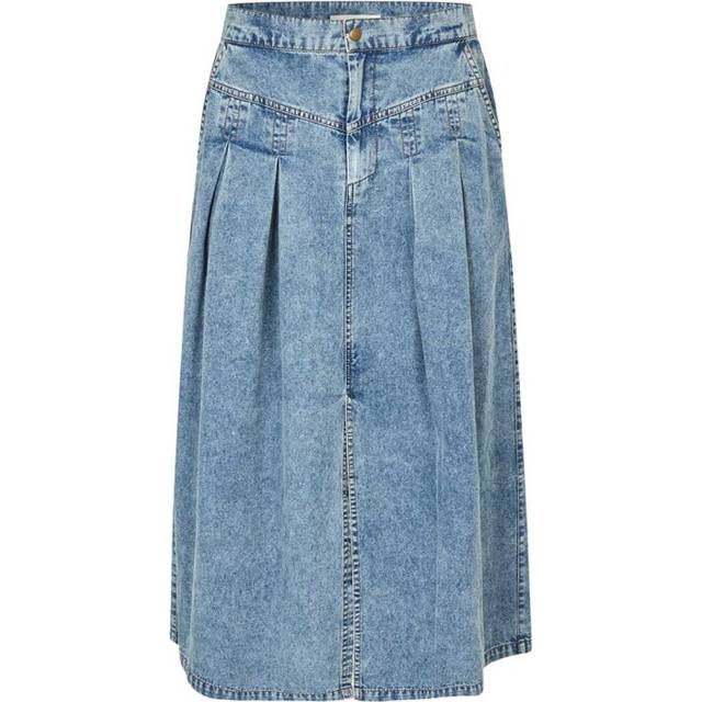Lollys Laundry Isa Midi Denim Skirt - S - Blue