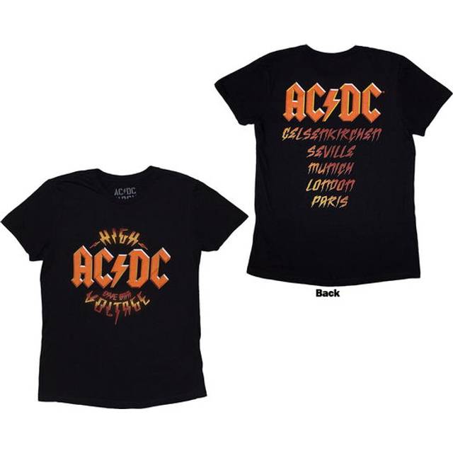 Ac/dc ladies t-shirt: high voltage dive bar (back print & ex-tour) (large)