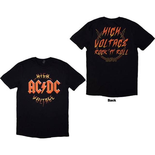 Ac/dc unisex t-shirt: high voltage rnr (back print) (xx-large)
