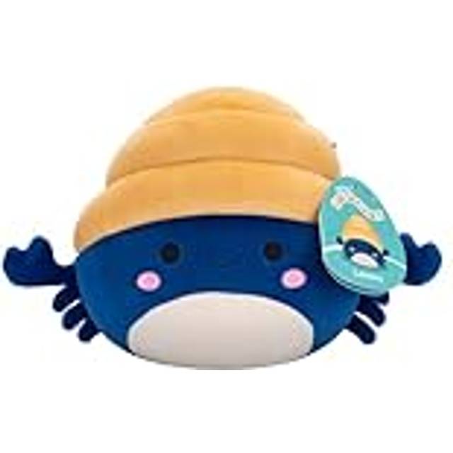 Squishmallows Lenore the Navy and Tan Hermit Crab 7.5" Plush Soft Toy