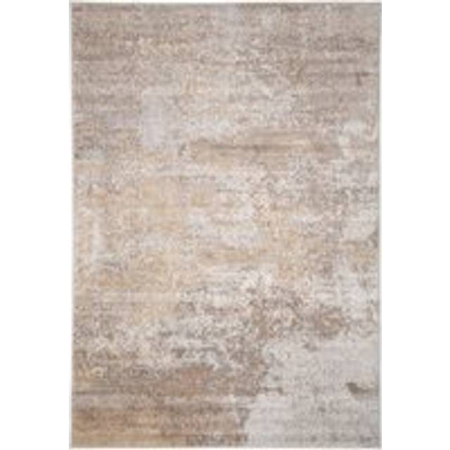 Neutral Beige Distressed Abstract Living Area Rug - 200cm x 290cm