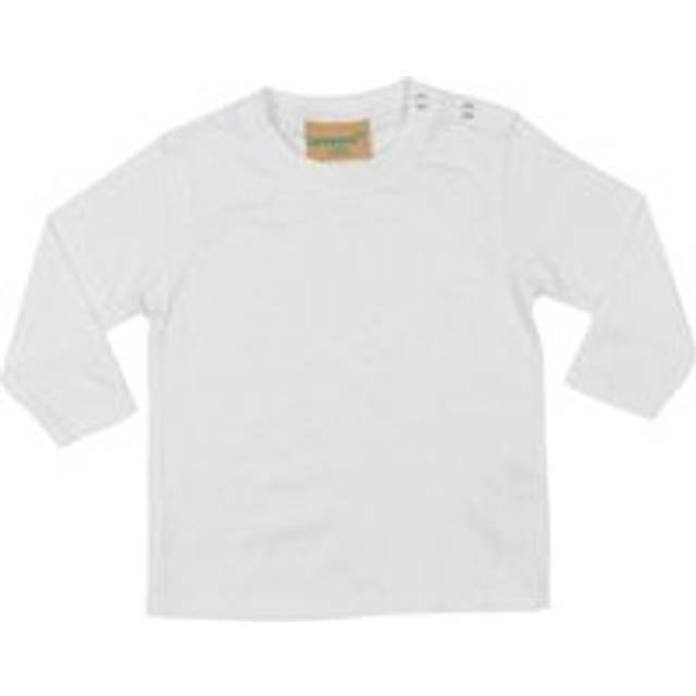 Larkwood Baby Unisex Enkel långärmad T-shirt 3-4 vit