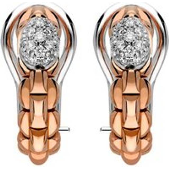 Fope Eka Tiny 18ct Rose Gold 0.19ct Diamond Earrings