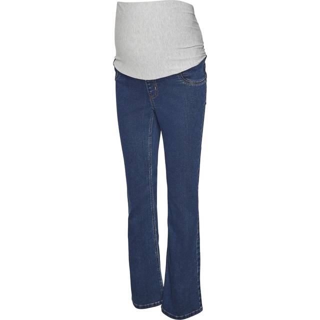 MAMALICIOUS mlcille Dark Blue Flared Jegging |Blå |L