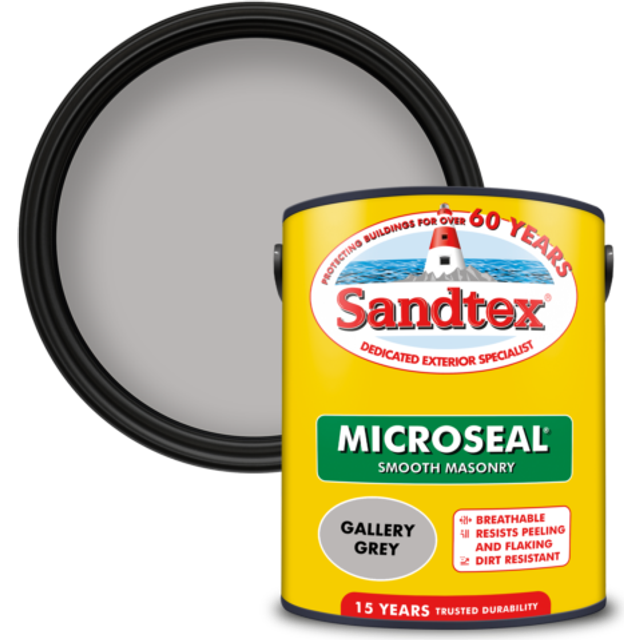 Sandtex microseal smooth masonry gallery grey 5l