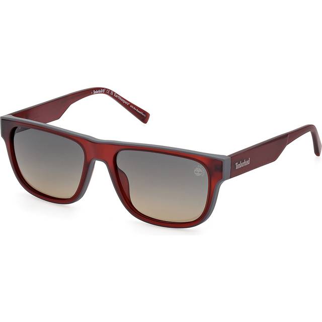 Timberland Man TB00025 67R Sunglasses Injected Red Green Squared Polarized