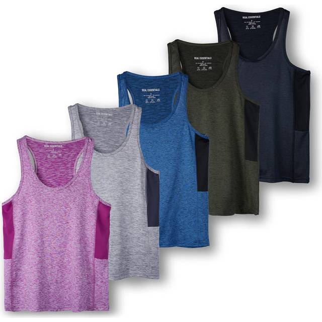 5 Pack: Womens Plus Just My Size Quick Dry Fit Ladies Tops Blouse Tee