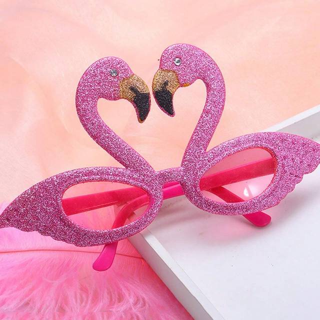 SHEIN 1pc Beach Party Glasses Funny Selfie Props Flamingo Hawaiian Party Decor Glasses,Christmas