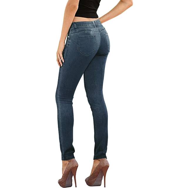 Women's Super Comfy Stretch Skinny Jeans P37359SKX Tinted BLU 20