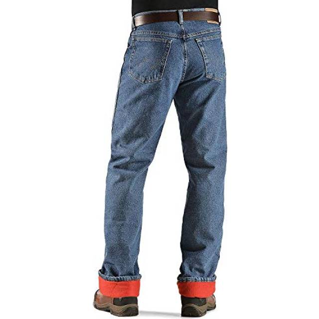 Wrangler mens Rugged Wear Woodland Thermal jeans  Stonewashed Denim  36W x 36L US