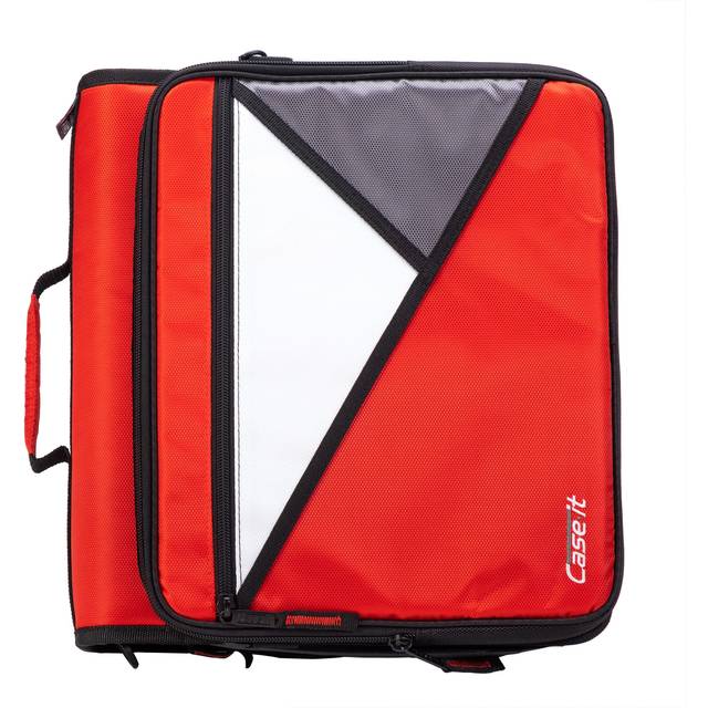 Case-it The Universal 2.0 Zipper Binder -1.5 Inch O-Ring - Removable Padded Pocket Holds Up to 13 Laptop/Tablet - Multiple Pockets - 325 Page Capacity