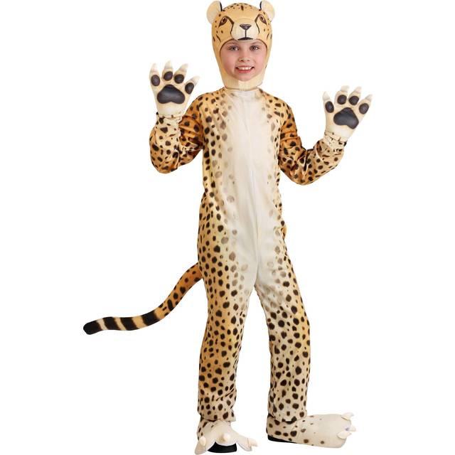 Cheerful Cheetah Costume for Kids | Kid&#39;s Animal Costumes - Black&#47;Orange (M)
