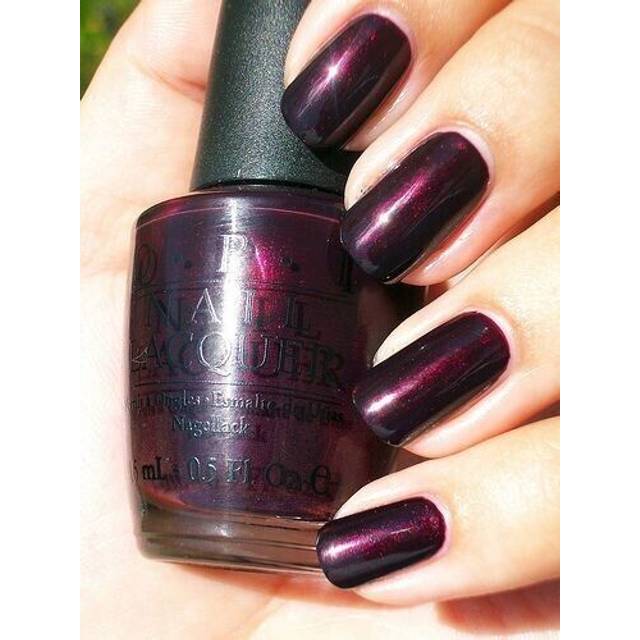 Opi black cherry chutney nail lacquer (15ml) - deep dark cherry shimmer