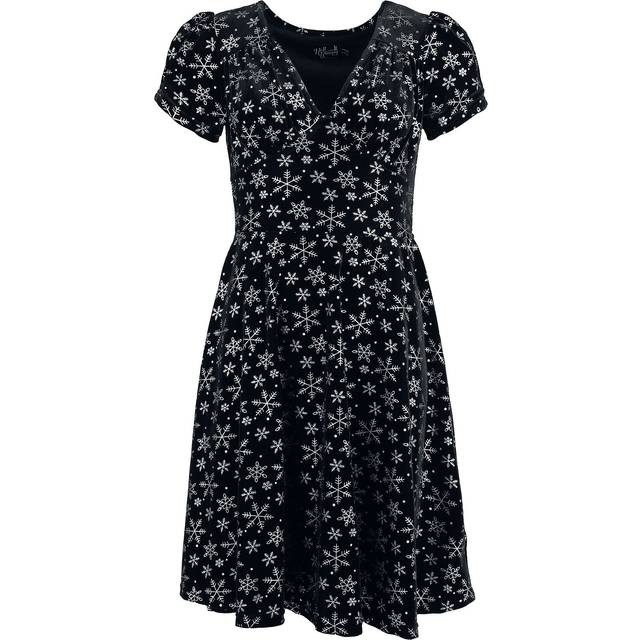 Hell Bunny Eve Dress Medium-length dress black white - XXL
