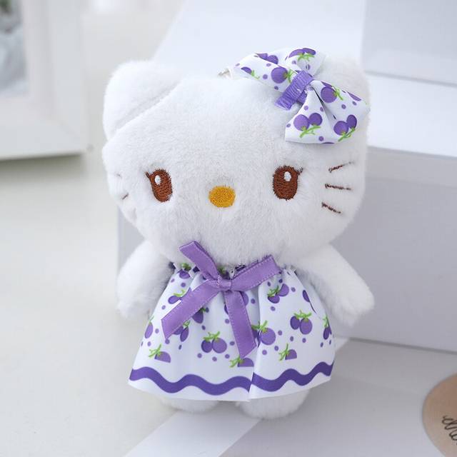 (Purple Flower) Cute Hello Kitty Stuffed Animal Plush Doll Ideal For Girls Gift With Unique Style