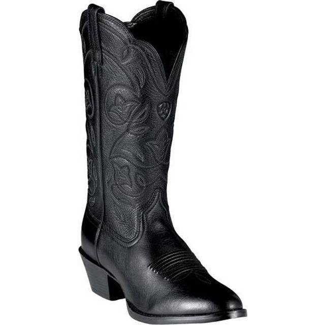 Women's leather western boots Ariat Heritage R Toe - Noir