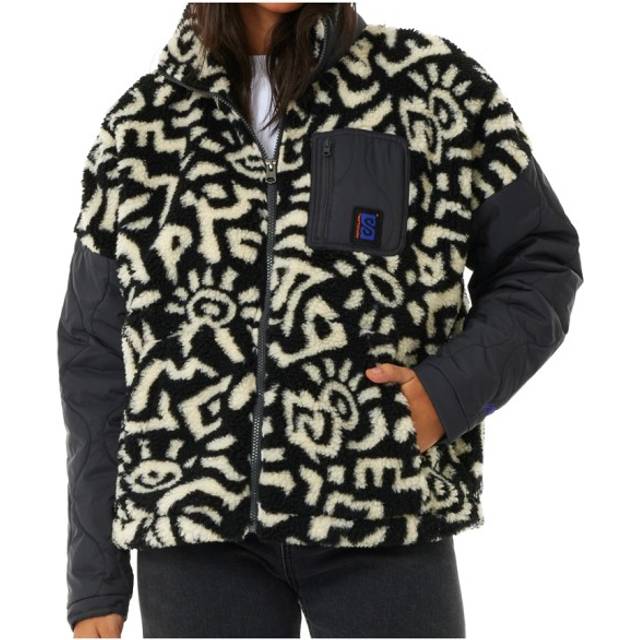 Rip Curl Anti-Series Z/T Fleece Jacka - washed black - L