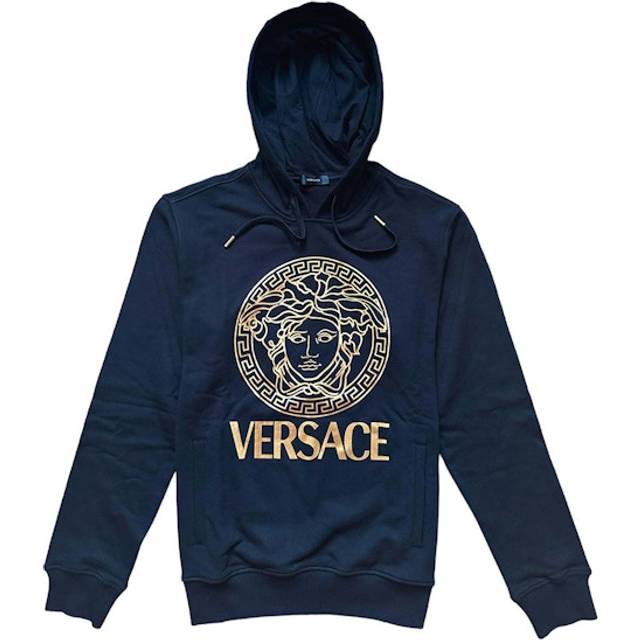 Black Medusa Cotton Hoodie Pullover Sweatshirt Sweater - IT46 | S