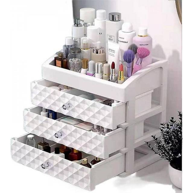 Cosmetics Storage Box Three Layer Drawer Makeup Accessories Organizer Desktop Lipstick Organizers