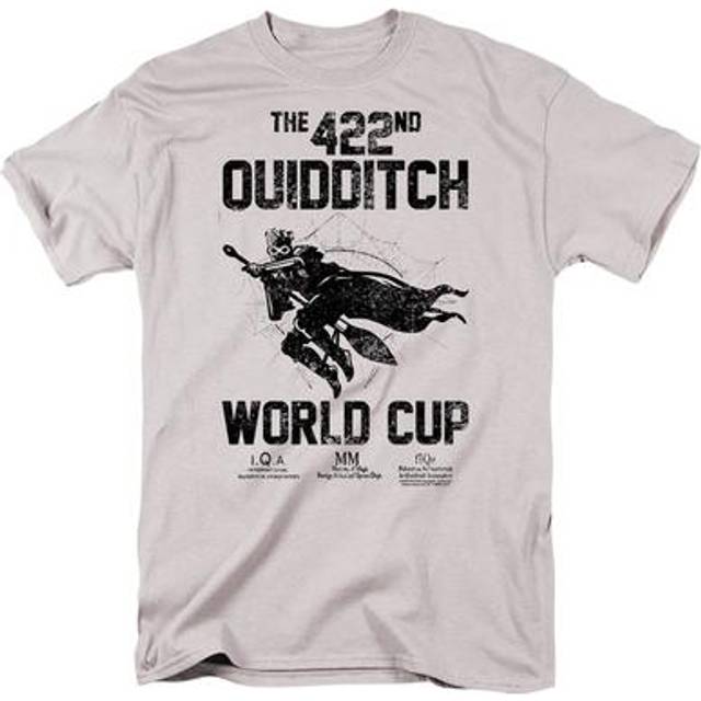 Trevco Sportswear HP8077-AT-4 Harry Potter World Cup Adult Regular Fit Short Sleeve T-Shirt, Silver - Extra Large