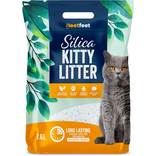 Natural Silica Cat Litter Crystals Cat Kitten Litter 7.6L | Pure Gel Crystal | Ultra Absorbent | Effective Odour Control | No Dust | Ultra Hygienic |