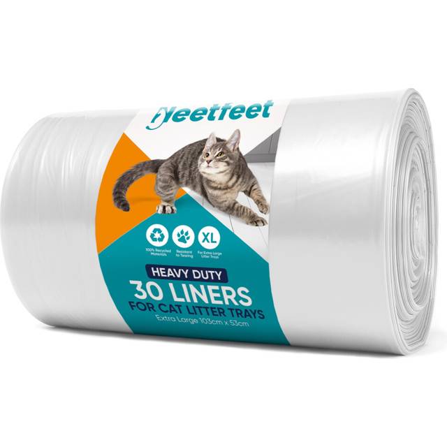 30 Extra Large Cat Litter Tray Liners on a Roll Scratch Resistant And Leak Proof Cat Litter Plastic Bags Eco-friendly Litter Tray Bags