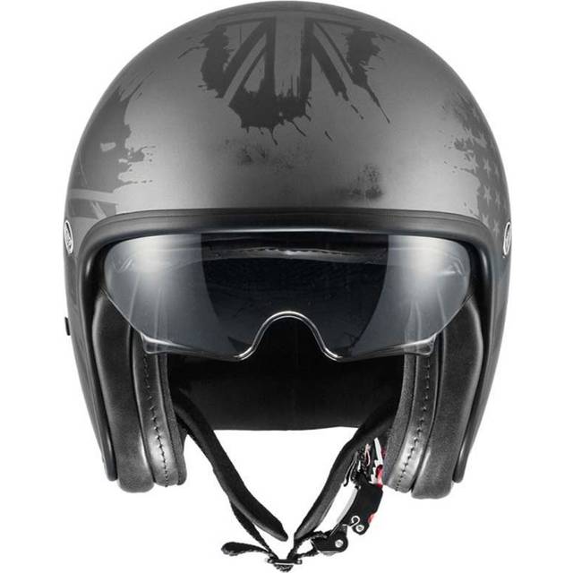 Premier Vintage NT Old Style, open face helmet , color: Matt Dark Grey/Black , size: S