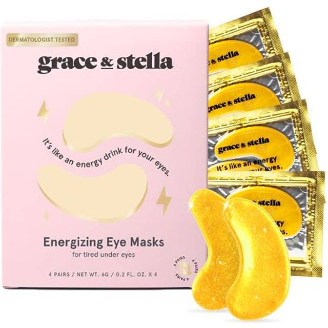 Under Eye Mask - Reduce Dark Circles, Puffy Eyes, Undereye Bags, Wrinkles - Gel Under Eye Patches, Vegan Cruelty-Free Self Care by grace and stella (4