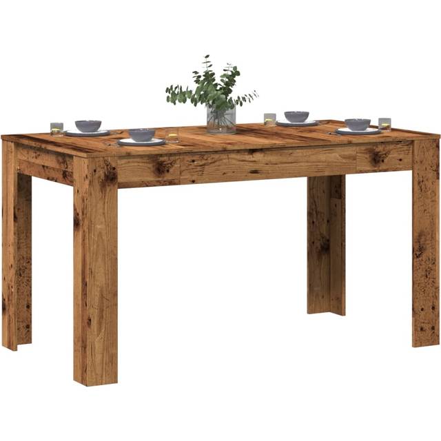 vidaXL Dining Table Old Wood 140x74.5x76 cm Engineered Wood - Brown