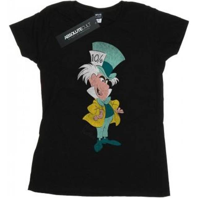 Alice In Wonderland Mad Hatter Classic Cotton Boyfriend T-Shirt - White - L