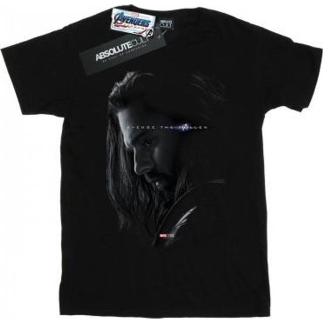 (M, Black) Marvel Womens/Ladies Avengers Endgame Avenge The Fallen Bucky Cotton Boyfriend T-Shirt