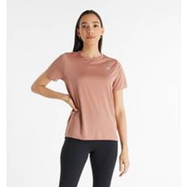 New Balance Women's Sports Essential T-Shirt in Grey Poly Knit, size Medium