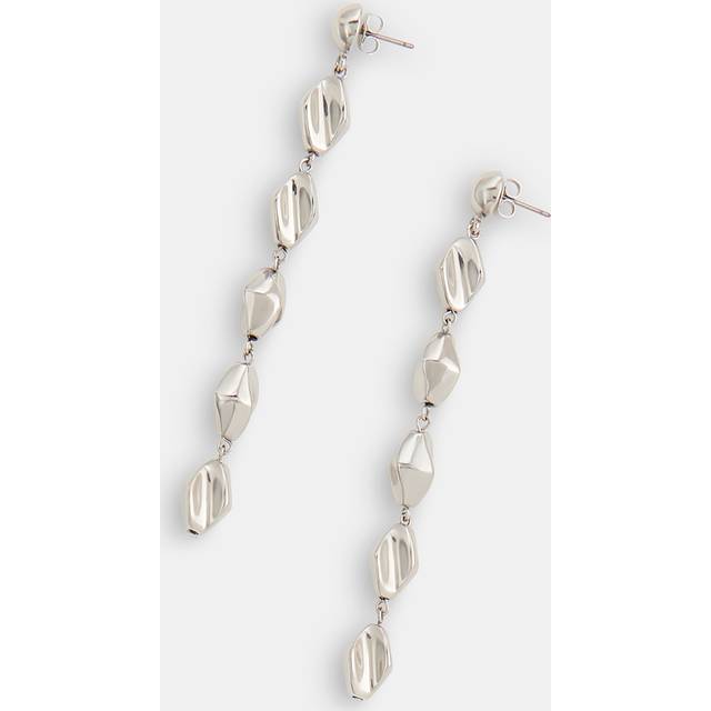Silver Molten Beaded Earrings (One Size)