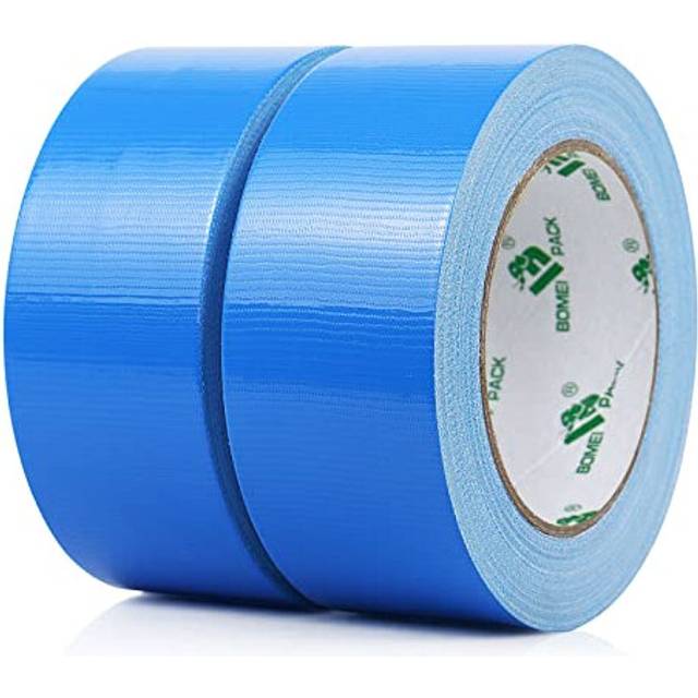 2 Packs Blue Duct Tape 230mic thickness Reinforced Cloth Gaffer Tape 48mm x 30Y Waterproof for Pipeline duct Repairing,Heavy duty