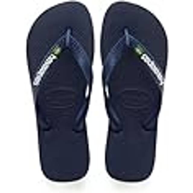 Havaianas HAV BRASIL LOGO Mens Flip Flops Navy Blue - UK 9-10