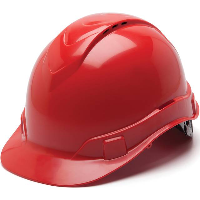 Pyramex Ridgeline cap Style Hard Hat  Vented  4-Point Ratchet Suspensi