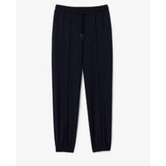 Lacoste, Byxor, Dam, S, Oversized träningsbyxor i ull - blue (S)